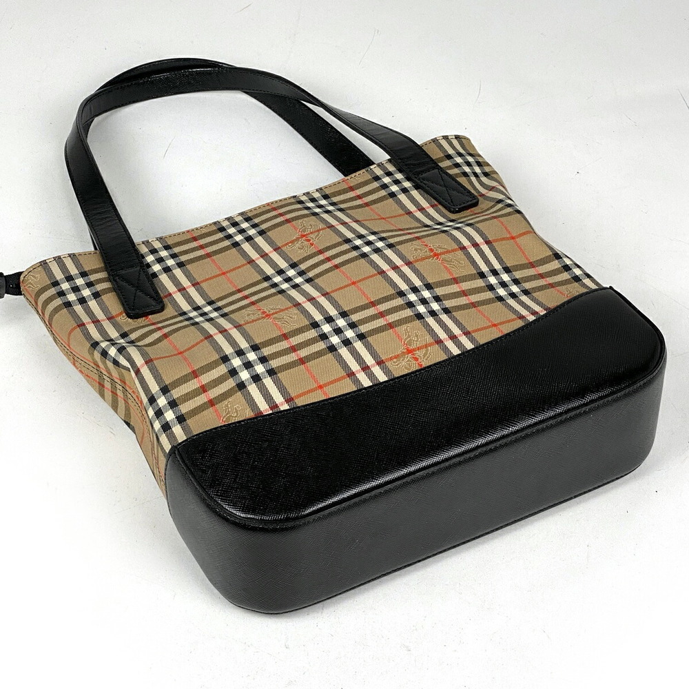 Burberrys Check Pattern Nova Check Canvas Handbag… - image 2